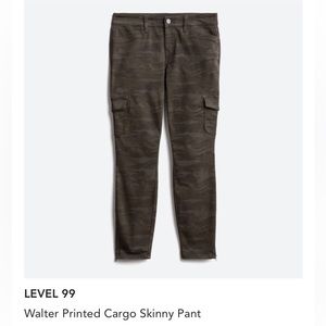EUC Level 99 Walter camo skinny cargo pant
